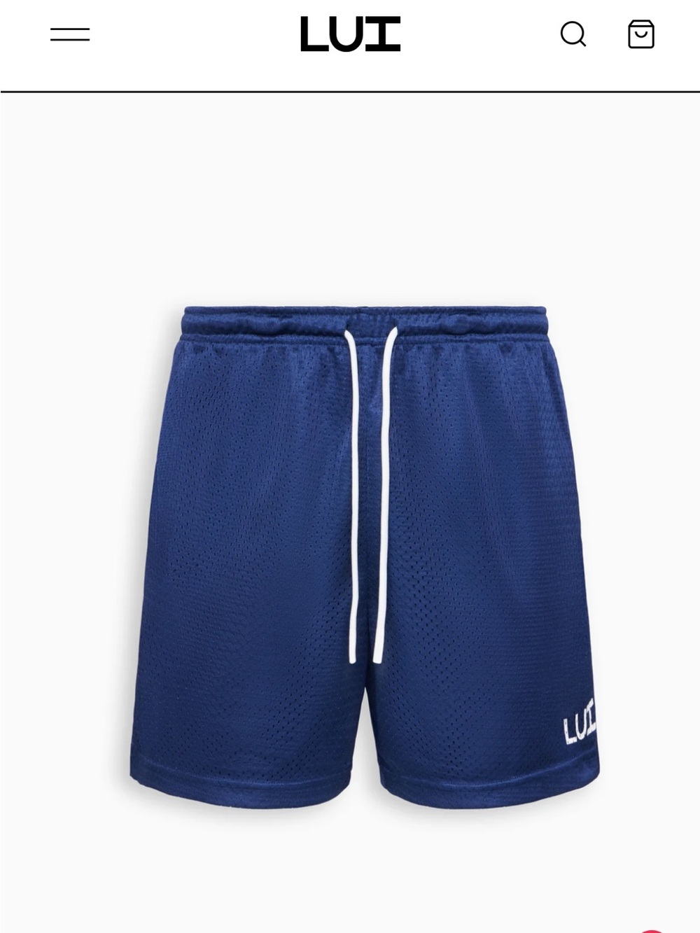 Men's Royal Blue Athletic Mesh Shorts with Drawstring